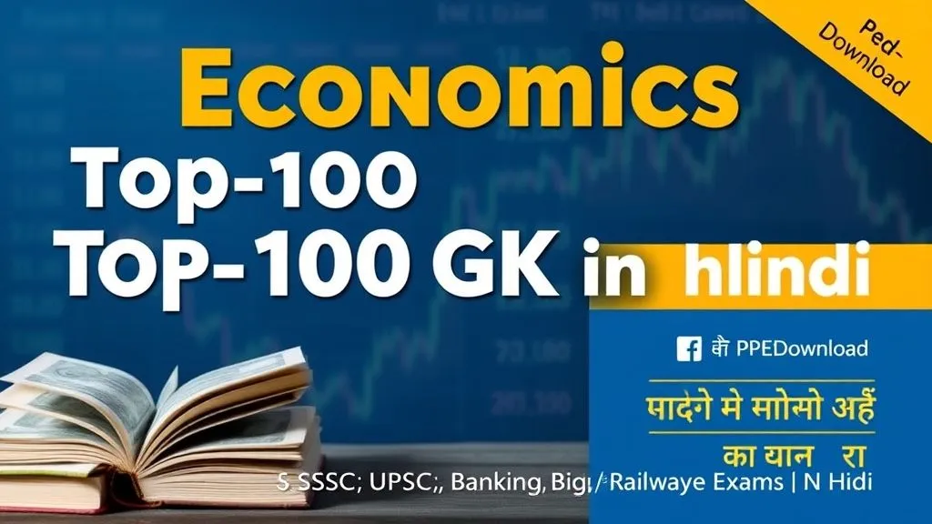 Economics Top-100 GK in Hindi – प्रतियोगी परीक्षाओं जैसे SSC, UPSC, Railway, Banking और RRB के लिए महत्वपूर्ण अर्थशास्त्र सामान्य ज्ञान प्रश्नोत्तर।