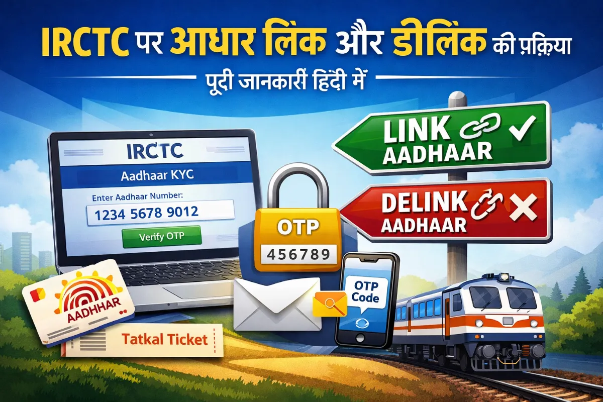 Aadhaar Link and Delink Process on IRCTC Railway Website – Complete Hindi Guide