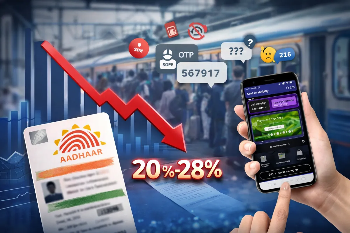 Tatkal Ticket Booking Drops After Aadhaar OTP Rule | IRCTC Update Dec 2025
