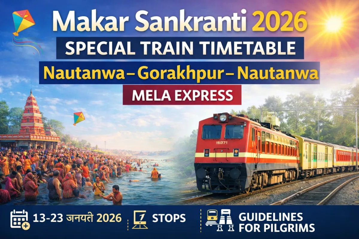Makar Sankranti 2026 Special Train Timetable | Nautanwa Gorakhpur Mela Express